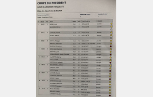 LES DEPARTS DE LA COUPE DU PRESIDENT