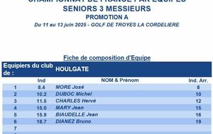CHAMPIONNAT DE FRANCE PAR EQUIPES SENIORS 3 PROMOTION A