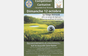 A VOS AGENDAS ! COMPETITION CARITATIVE LE 12 OCTOBRE