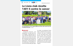 LA COUPE DU LIONS CLUB DANS « LE PAYS D’AUGE »