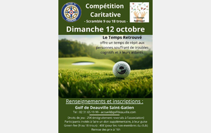 RAPPEL ! COMPETITION CARITATIVE LE 12 OCTOBRE !