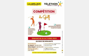 COUPE DU TELETHON A HOULGATE LE 26 OCTOBRE : IL RESTE DES PLACES !