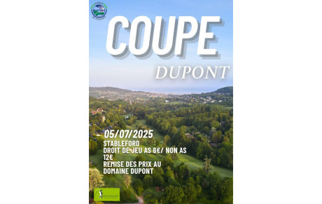 COUPE DUPONT CE WEEK-END...ATTENTION, C'EST SAMEDI !!!