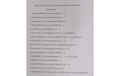 LES DÉPARTS POUR CHAMP DE BATAILLE